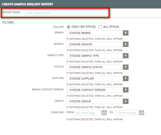 how to request a report via email sample